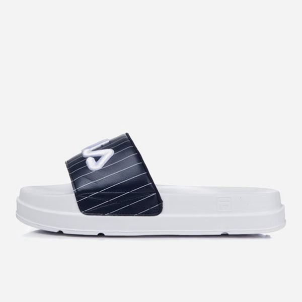 Fila Drifter Jacked Up Stripe Men's Sandals - Navy/White,NZ 205-47123